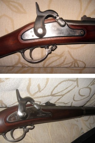 Vendo mi rifle Springfield 1861 de avancarga, calibre 58. Muy pocos tiros, estado impecable.
Como accesorios 01