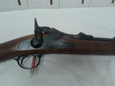 Vendo carabina springfield trapdoor de pedersoli por no usar y necesitar hacer sitio en el armero. Pido 12