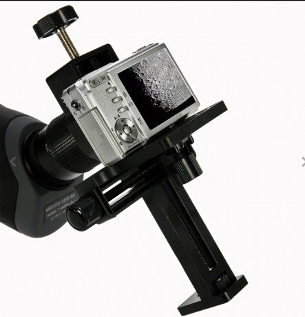 ADAPTADOR DIGISCOPING  UNIVERSAL DE CÁMARA A TELESCOPIO
Perfecto para Tiro Olímpico.
Se puede ver los 02