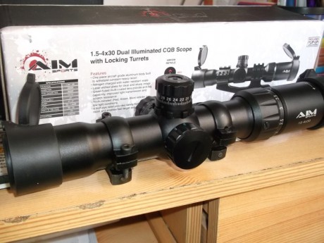 Se vende visor  AIM sports recon series
 1.5- 4 x 30 
 . Resistente al agua (nitrogeno)
 
 Se vende por 10