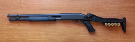 Vendo esta culata plegable ATI valida tanto para escopetas Remington como Mosberg. Tambien lleva un soporte 11