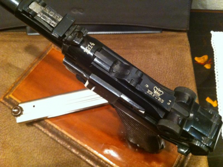 Se vende esta Luger Erfurt de artillería en estado mecanico impecable y repavonada hace muchos años con 10