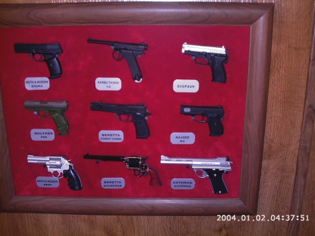 Se venden 65 miniaturas de pistolas en sus cuadros  acompañados de los libros explicativos son d ecolección 40