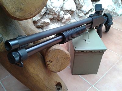 se vende escopeta tactica fabarm sdass coredera de 8 disparos recamara magnum con caril weaver y visor 02