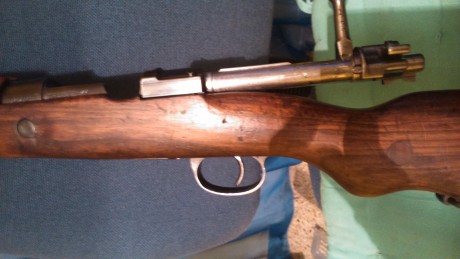 Vendo un mauser yugoslavo m24/47 en buen estado de maderas y muy buen estado de cañon. Agrupa de maravilla.
Calibre 01