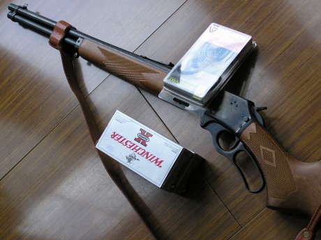 Se vende Rifle de Palanca modelo MARLIN 30 AS en calibre 30-30.
Es de madera de nogal y está prácticamente 41