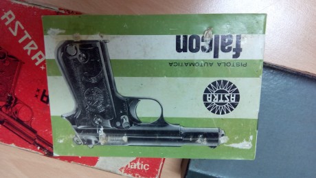 caja de pistola astra Falcón y libro de instrucciones.  20 + portes 00