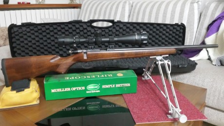 Hola companyeros 
Pongo a la venta mi carabina CZ varmint 452 cl22
Estado impecable a toda prueba
Con 01