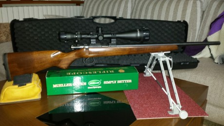 Hola companyeros 
Pongo a la venta mi carabina CZ varmint 452 cl22
Estado impecable a toda prueba
Con 00