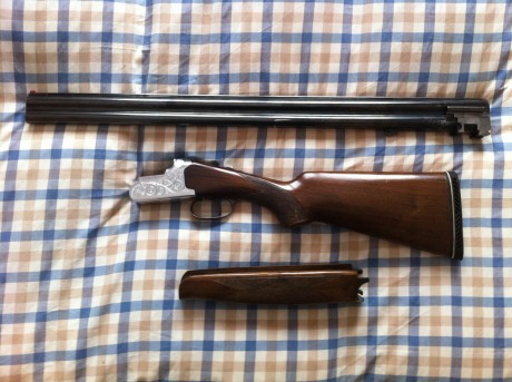 Vendo escopeta Lanber superpuesta de 70cm. Calibre 12. Cámara de 70. Un solo gatillo y selector de tiro. 00