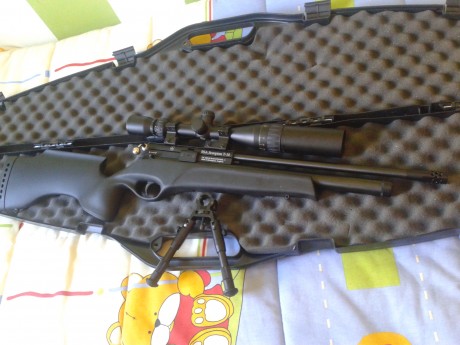 pues renuevo el anuncio, carabina bsa scorpion calibre 5,5 con airstriper, bipode y visor bsa hungtin, 11