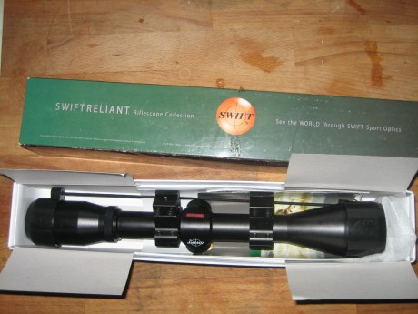 Vendo visor swift reliant sr653m 8x40
En la imagen y en el enlace podéis ver sus caracteristicas, es el 02