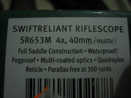 Vendo visor swift reliant sr653m 8x40
En la imagen y en el enlace podéis ver sus caracteristicas, es el 01