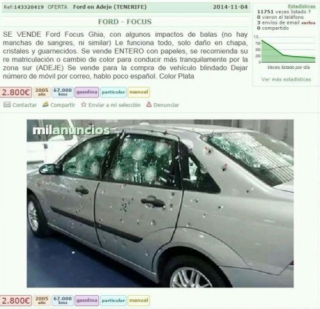 Uno pide por un Pietta niquelado con sus certificados, 2000 euros, jajaja.

Y el otro anuncio, no comete 140