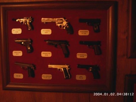 Se venden 65 miniaturas de pistolas en sus cuadros  acompañados de los libros explicativos son d ecolección 70