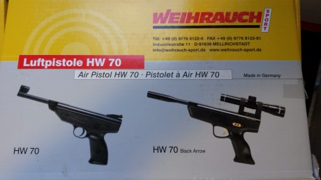 He decidido poner a la venta mi pistola Weihrauch HW 70 con el objetivo de reunir dinero para una nueva 00