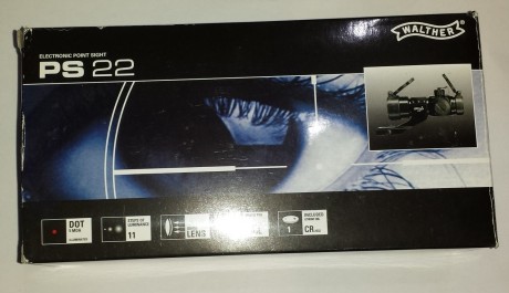 Prácticamente sin uso en su caja, con la pila original.
40 euros en Barcelona.
Es uno como este    https://www.visiontarget.net/tienda/index.php?main_page=product_info&products_id=1512
