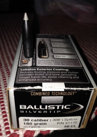 Hola,

Vendo caja de 50 puntas calibre .308" de 180grains BT silvertip. 
No se ha usado ninguna.

Compradas 00
