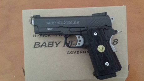 Baby Hi-Capa 3.8 réplica airsoft de gas de Colt Governament, estado impecable. precio 80€ ( portes a cargo 01