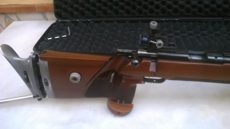  VENDIDA  carabina del .22, Anschutz Match 54, en muy buen estado, con bípode, rabera, alza y túnel, regalo 01