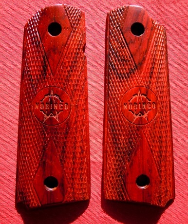 Vendo cachas para pistolas Colt 1911, y todos sus clones, en madera exótica de cocobolo.
-Picadas a 18 70