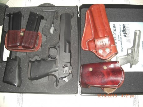 Hola pongo a la venta pistola dessert eagle 44 magum 6" en perfecto estado con accesorios.
Precio 01