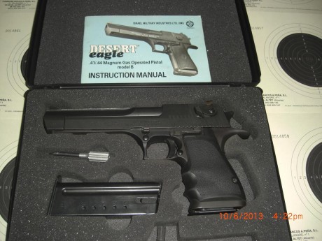 Hola pongo a la venta pistola dessert eagle 44 magum 6" en perfecto estado con accesorios.
Precio 00