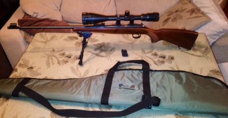 Carabina Cz 452 Deluxe, con menos de 500 disparos, se entrega con mira telescópica, bipode y funda.
Precio 102
