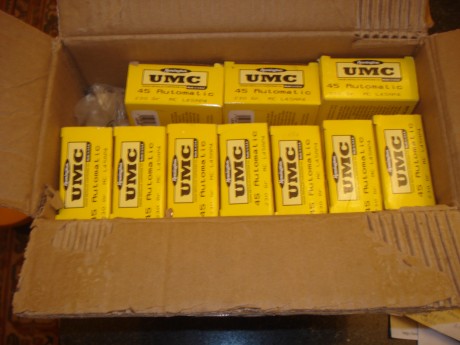 Vendo 500 vainas del .45 ACP marca Remington (UMC) con un solo tiro, pasadas por Tumbler y en sus cajas 02