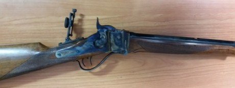 Hola, vendo por no usar rifle Sharp sporting de Pedersoli de cartuchería metalica 45/70, muy buen estado, 01