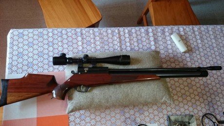 Un compañero me ha pedido que le ponga a la venta esta carabina:
Evanix ar6 hunting master
Regulador altaros
Cantonera 00
