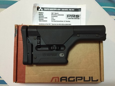 Se vende auténtica (no imitación de Airsoft), CULATA MAGPUL PRECISION RIFLE STOCK (PRS) GEN2. De color 02