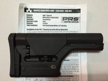 Se vende auténtica (no imitación de Airsoft), CULATA MAGPUL PRECISION RIFLE STOCK (PRS) GEN2. De color 11