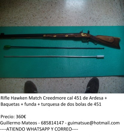    EDIT: TODO VENDIDO   

Buenas compañeros.
Pongo a la venta las siguientes armas por motivos de salud. 02