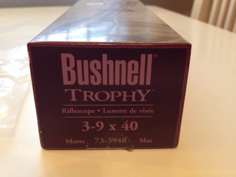 Visor Bushnell Trophy 3x9x40, retícula 30/30, con montura. En venta por 140€. Todo original con su caja. 00