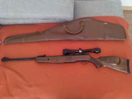 :helicopter: Se vende fantástica carabina de aire comprimido BSA mod. silver star del 4,5mm de cañón fijo, 02