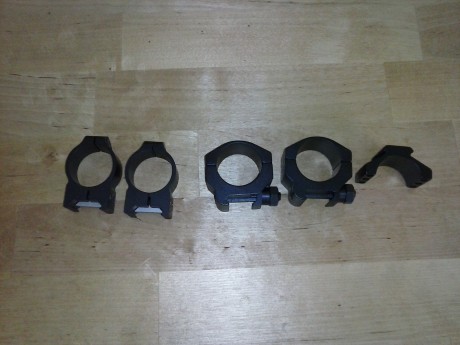 Tengo dos pares de anillas que no uso:

Unas Warne Maxima fijas para tubo de 30mm, altura médium (.375 02