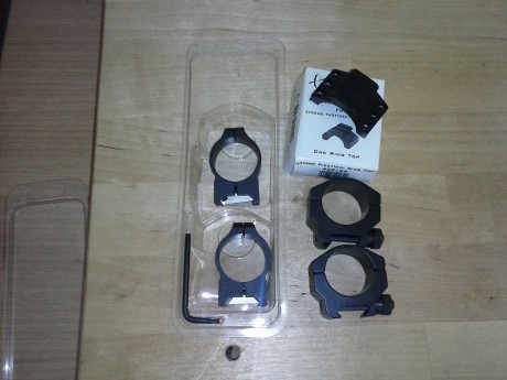 Tengo dos pares de anillas que no uso:

Unas Warne Maxima fijas para tubo de 30mm, altura médium (.375 00