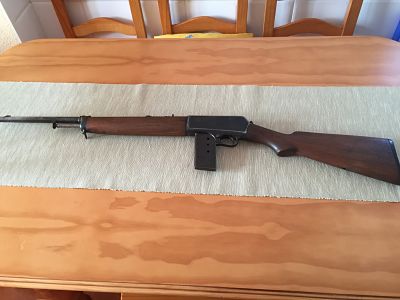 Vendo winchester modelo 1907, calibre 351 winchester, en perfecto estado de tiro, con dos cargadores. 01