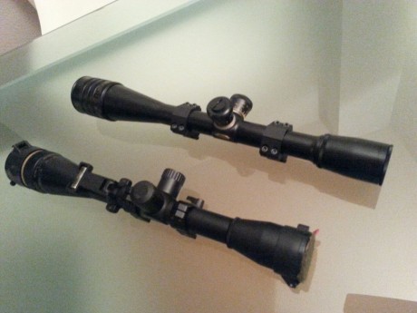 Leupold Competition 36x45, retícula 1/8 MOA precio mercado 1200 Euros.
Visor WEAVER T 36x40 retícula 1/8 02