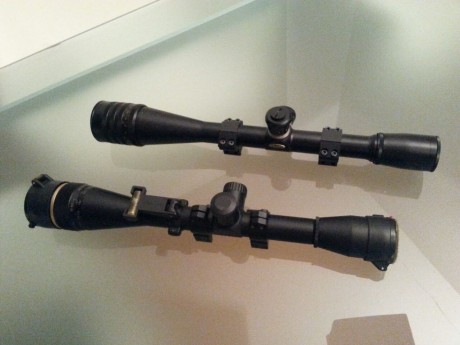 Leupold Competition 36x45, retícula 1/8 MOA precio mercado 1200 Euros.
Visor WEAVER T 36x40 retícula 1/8 00
