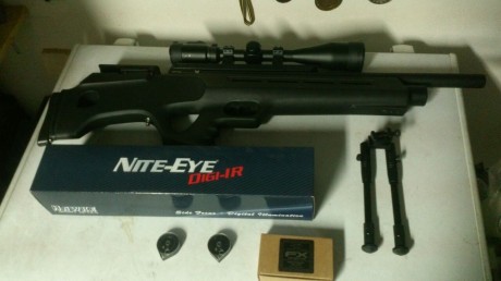 vendo fx bobcat 5.5 com mira hawke nite eye 6-24x50 (mil-dot 10x) 2 carregadores e bipe 
conjunto 1100euros 00