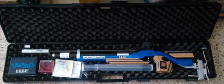 En venta carabina Walther LG 300 XT Alutec.  Con iris Gehmann 565, polarizador y 6 filtros de colores.
2 00