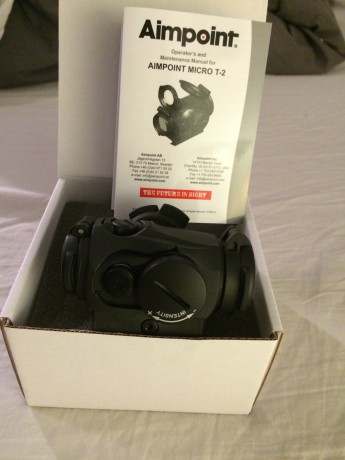 VENDO VISOR AIMPOINT T-2 2 MOA NUEVO SIN ESTRENAR con funda negra TANGO DOWN
No se ha montado nunca.
Incluye 01