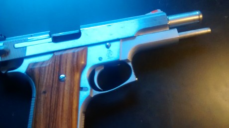 ]Magnifica pistola en 45acp, toda en acero inox.,cañon de 5 pulgadas, disparador afinado por armeria Alberdi 00