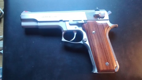 ]Magnifica pistola en 45acp, toda en acero inox.,cañon de 5 pulgadas, disparador afinado por armeria Alberdi 11