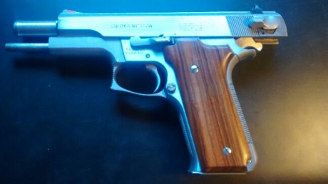 ]Magnifica pistola en 45acp, toda en acero inox.,cañon de 5 pulgadas, disparador afinado por armeria Alberdi 10