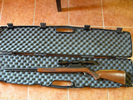 Vendo carabina semiautomática Marlin, modelo 990, calibre 22lr.
Está muy bien de madera y pavonado, funciona 02