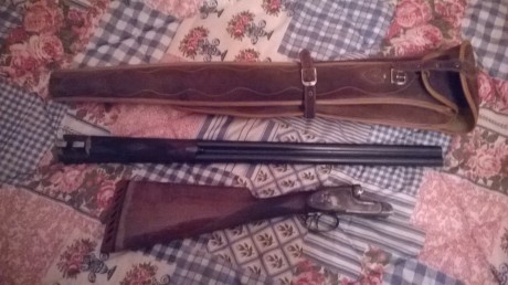 Vendo escopeta paralela P. Arrizabalaga en muy buenas condiciones con su funda. Calibre 12, cañón de 70, 02