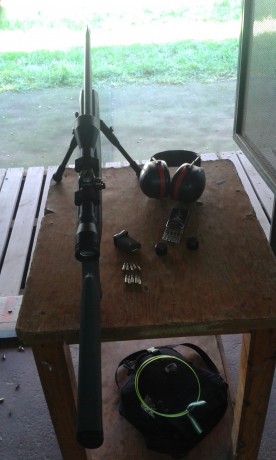 "Flipando", valga la expresión, con la Remington 597 a 50 metros con cañón de 16 pulgadas. No 122